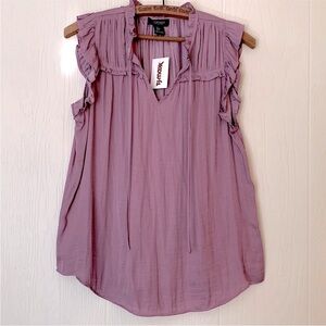 Jones New York Mauve Ruffle Blouse